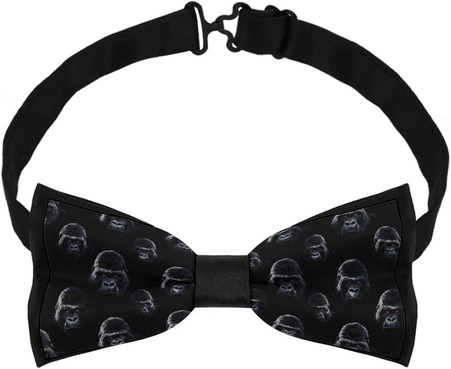 Gorilla1 Monkey Novelty Men's Bow Tie Pre-tied Adjustable Bowtie Accessories for Wedding Party