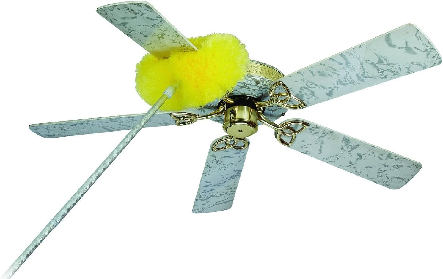 Estilo Ceiling Fan Duster - Long Cleaner | Removable & Washable, Extendable up to 47” with Detachable Microfiber Head for Cleaning | with Extension Pole, Yellow