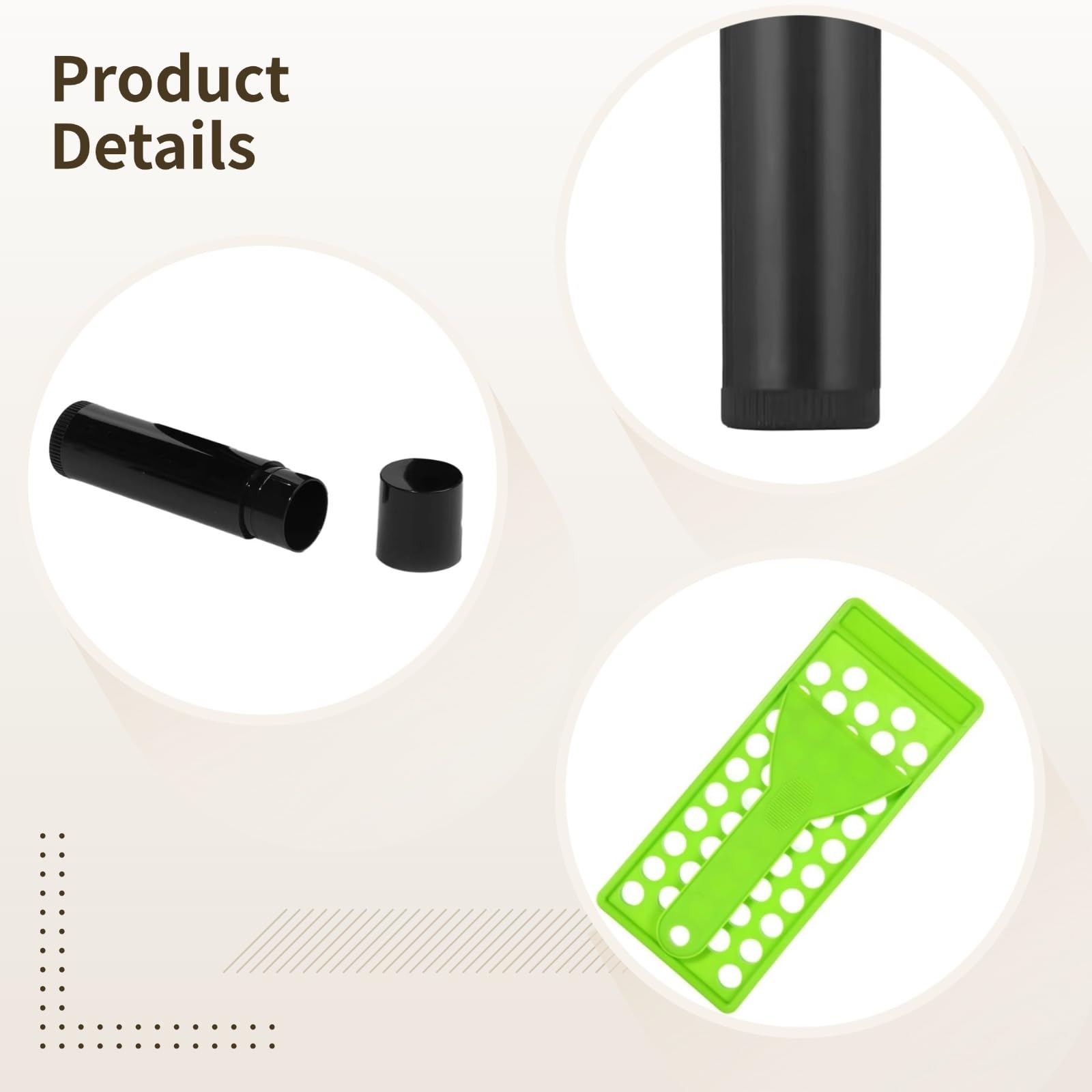 Kit per la creazione di lucidalabbra da donna, kit fai da te con 100 tubi di balsamo per labbra in PP nero, 2 strumenti di riempimento e vassoio multi slot, per la cura delle labbra fatta in casa