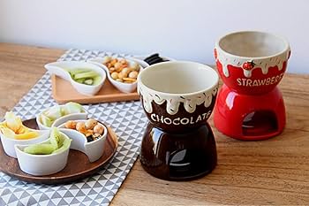 Amazon.co.jp: フォンデュポットセット、チョコレートフォンデュまたは