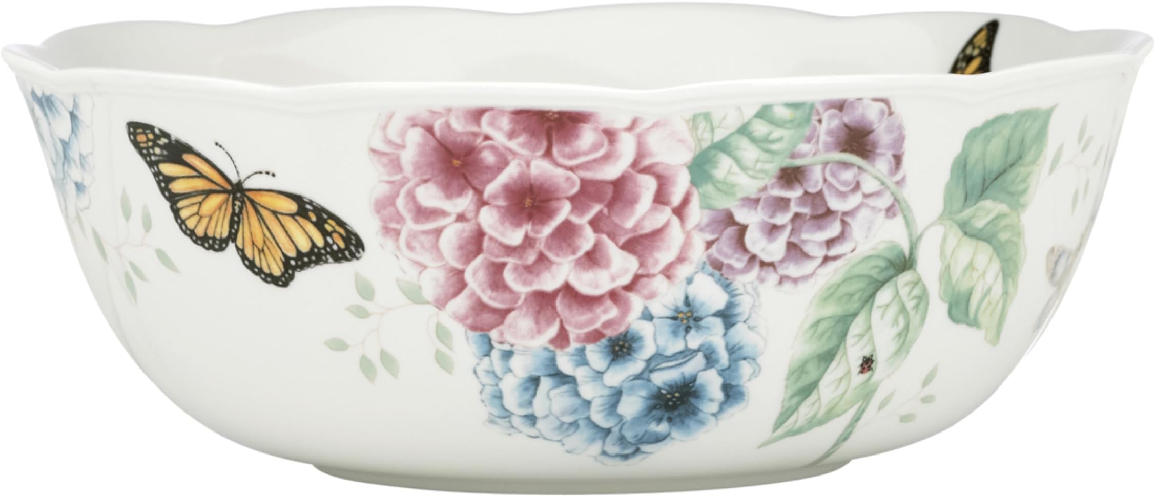 Lenox Butterfly Meadow Hydrangea Serving Bowl, White
