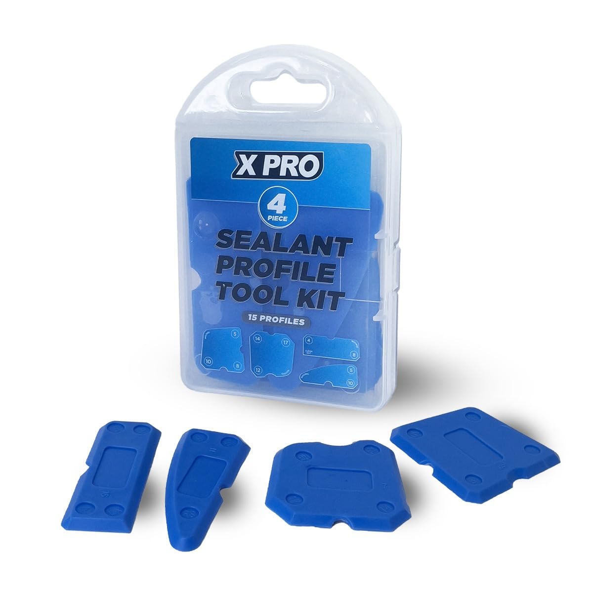 XPRO 4-Piece Sealant Smoothing & Finishing Tool Kit | Professional Silicone Sealant Remover & Caulking Applicator Tools for Clean, Smooth Joints | Ideal for Bathroom & Kitchen Use