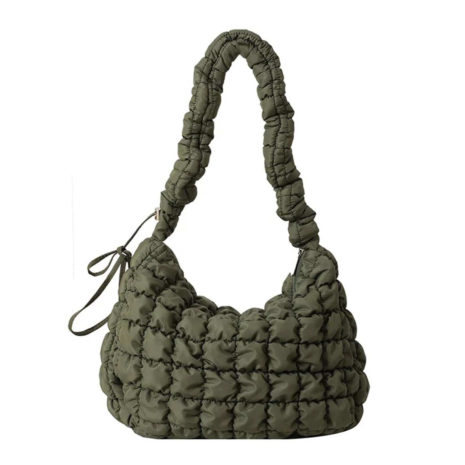 Sac bandoulière bouffant en nylon plissé idéal pour vos journées actives en ville