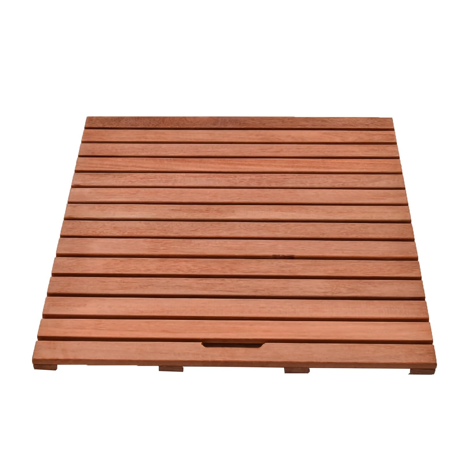 Alfombrilla de baño de madera antideslizante para sauna y baño, alfombrilla de madera natural, color marrón, 40 x 60 cm