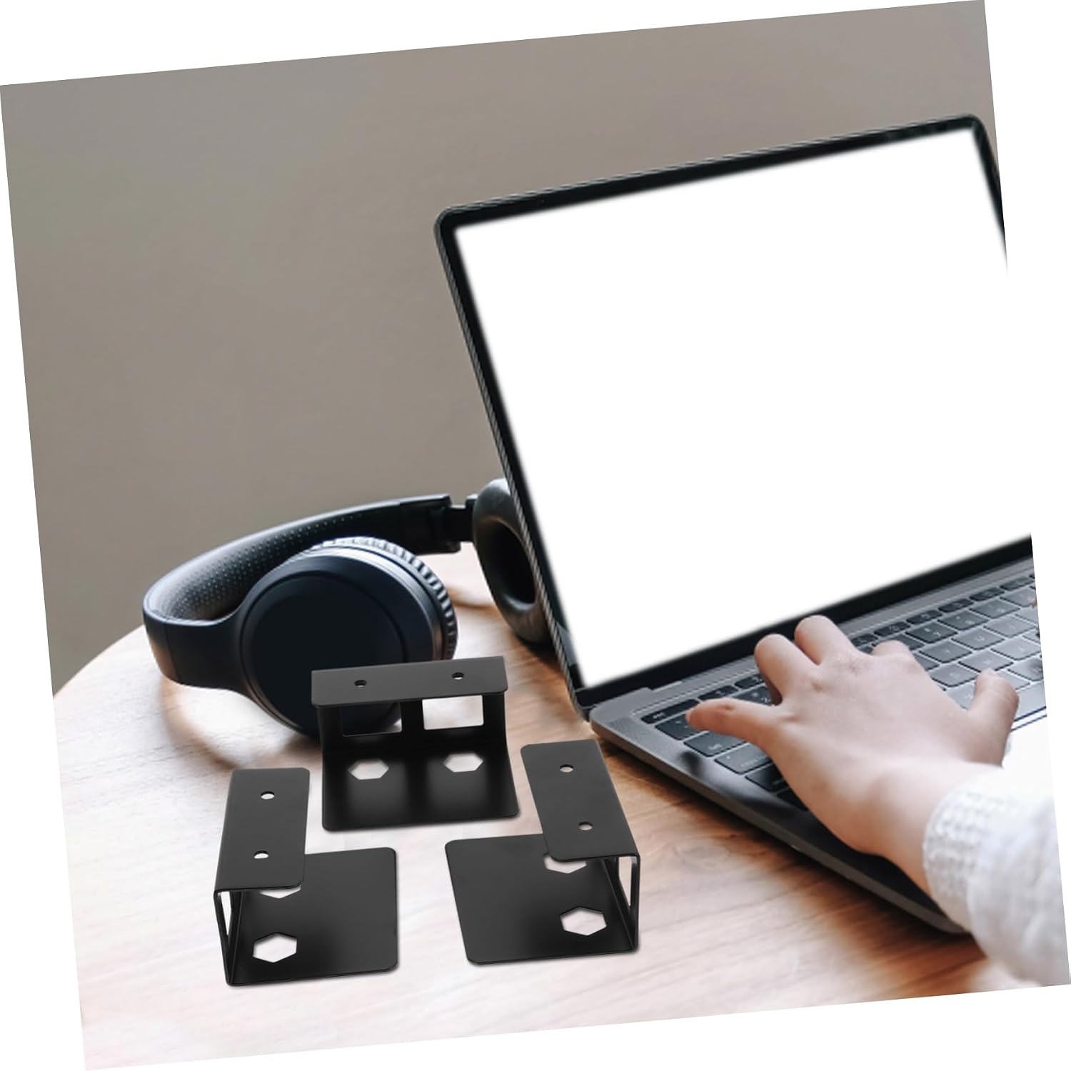 Laptop Stand Foldable Under Desk Laptop Mount Storage Rack for Lap Desk