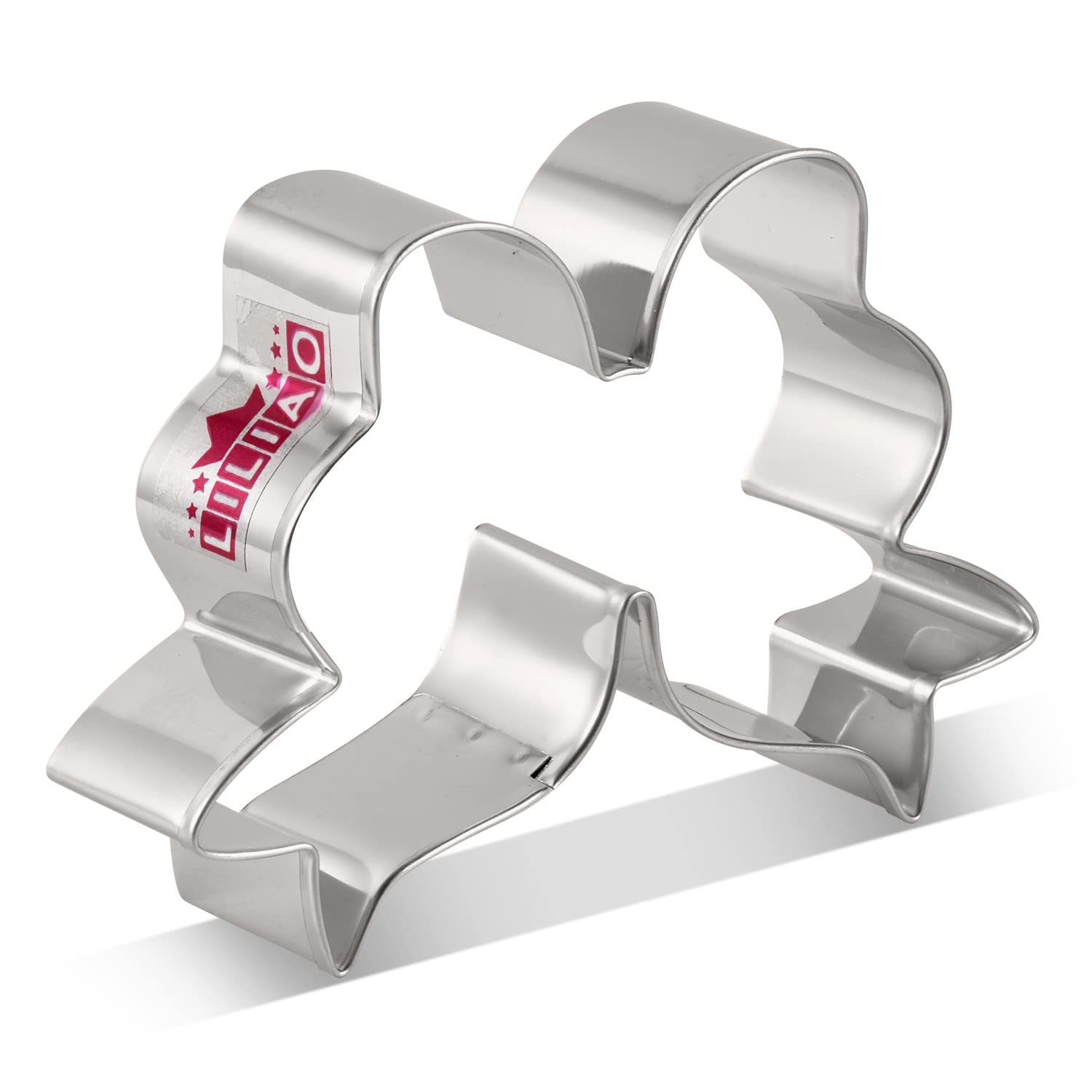 LILIAO Stainless Steel Bow Cookie Cutter - 3.7 X 3.8 Inches, Perfect For Fondant, Baking & Crafts