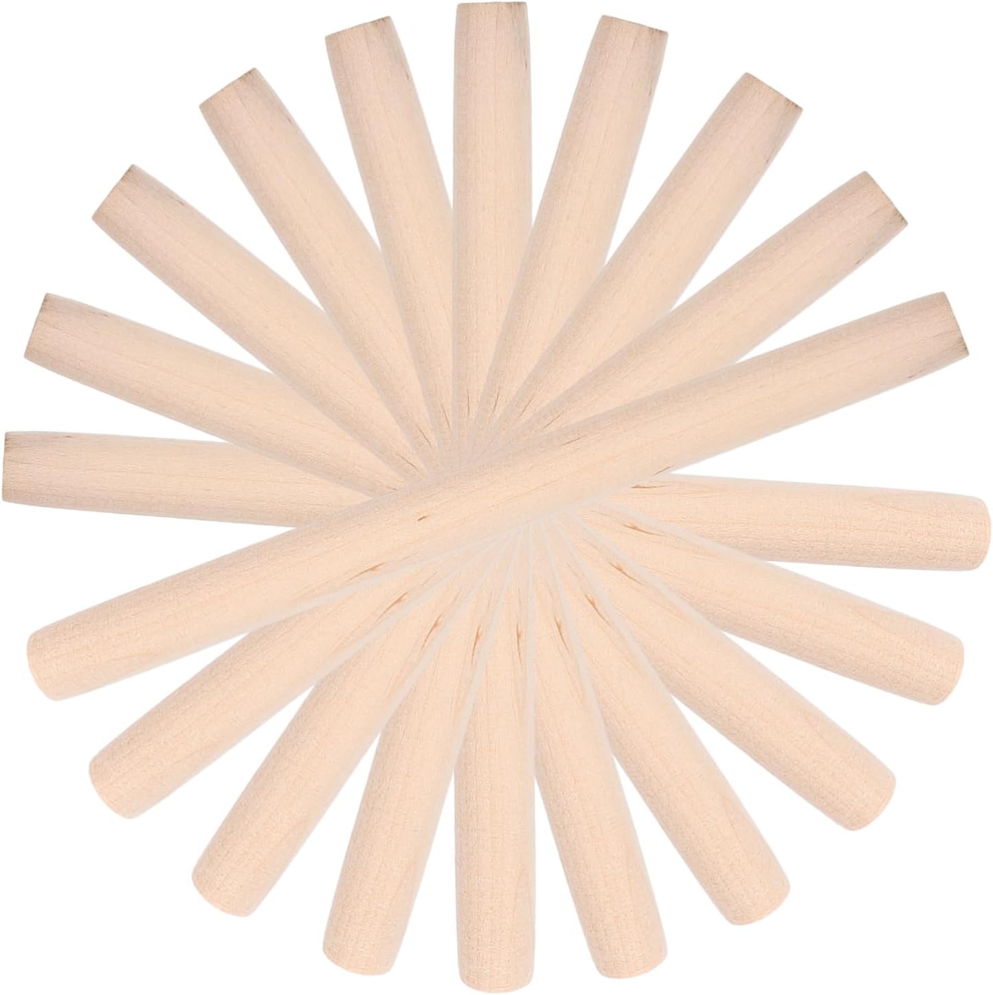10pcs Round Wooden Dowel Rods for Crafts, Xmas DIY Projects