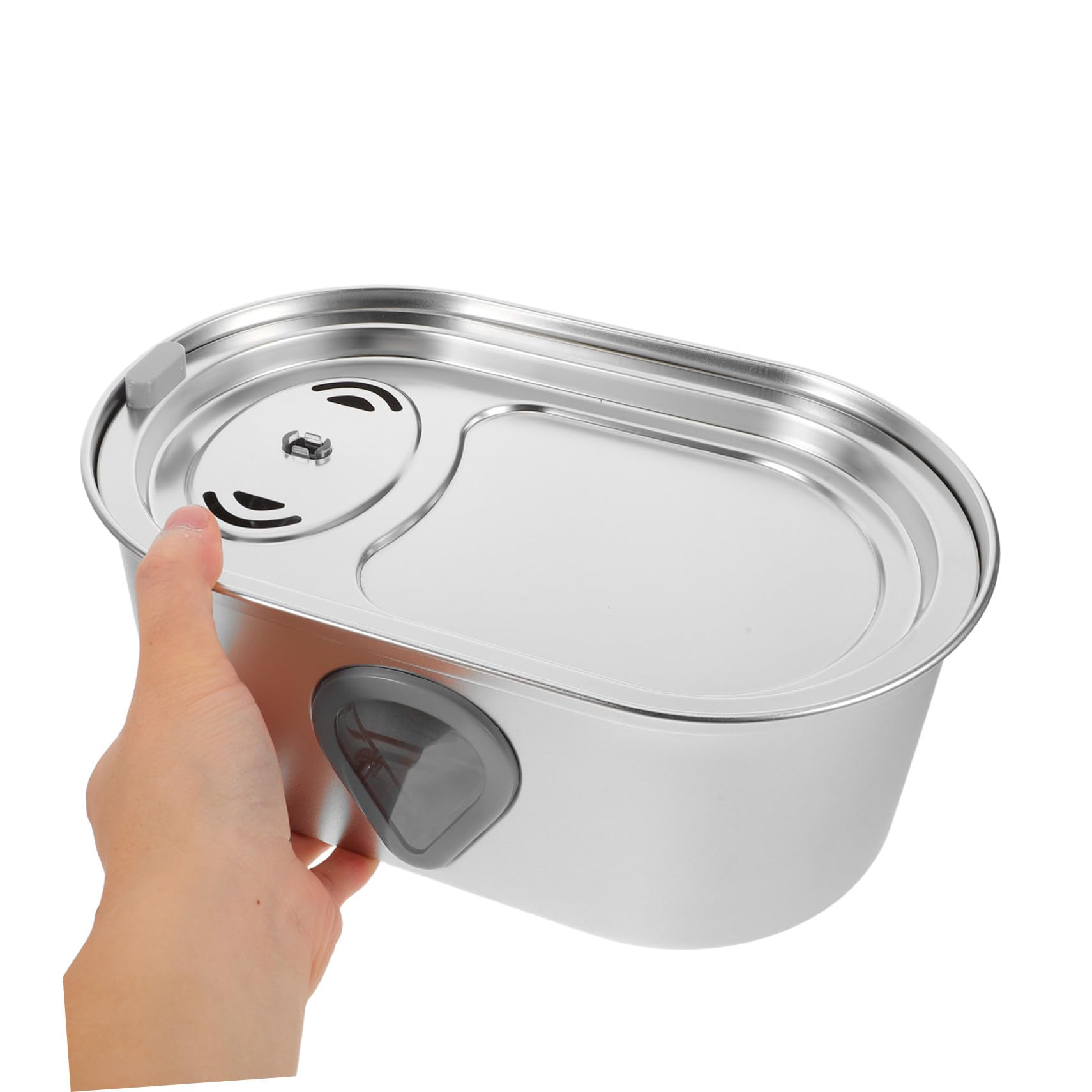 Dispensador De Agua para Gatos Pequeños Bebedero Automático para Perros Y Gatos Color Plateado