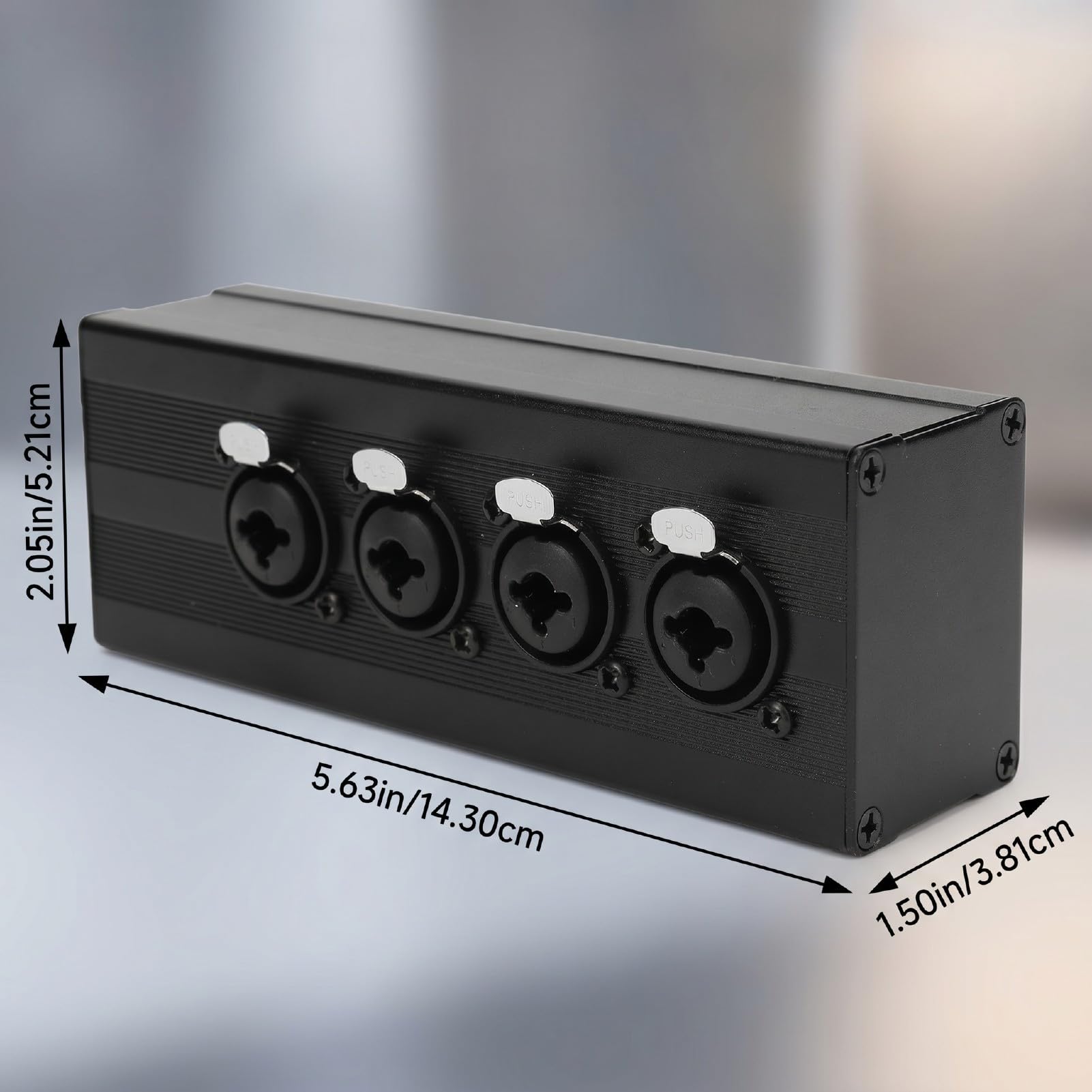 Cryfokt XLR Splitter Box 4 Way Durable Converter for Mixing Consoles and