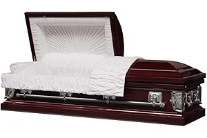 Overnight Caskets Prestige Metal Funeral Casket Burgundy
