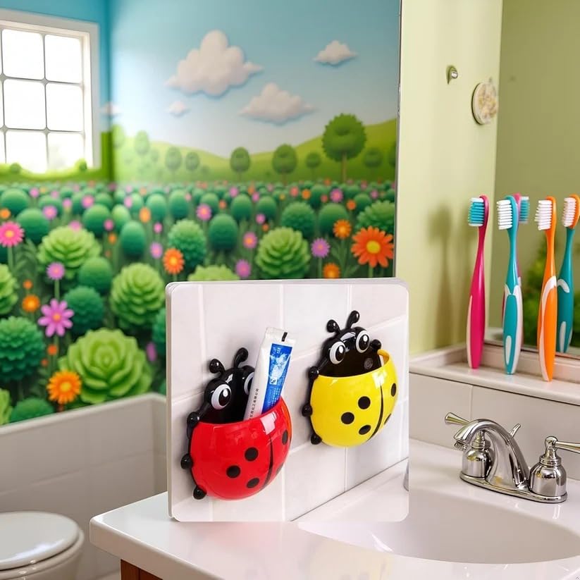 Image of Trendymart Toothbrush Holder - Creative Design with Suction Hook (1 Pc)