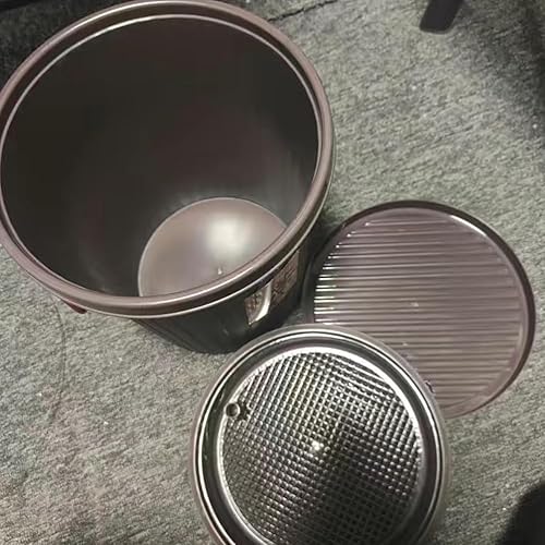 Miniatura 5 de LIFKOME Cubo de drenaje de heces de té, cesta de basura para escritorio de oficina, cubos de basura con tapas, contenedor de basura para heces de