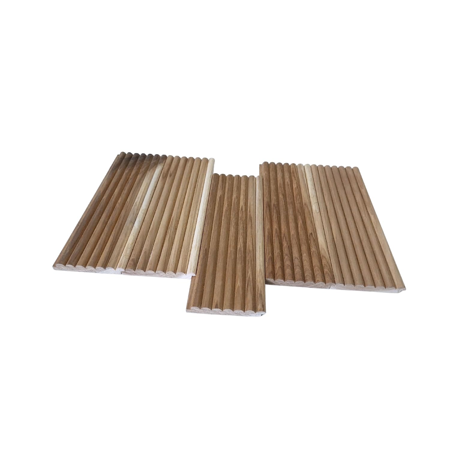 Solid Wood Louvers - Fluted Planks Curve, Louvers Panel for Wall, Teak Wood Louvers, 9mm Thickness, Wooden Planks Wall Furniture Wardrobe Paneling | Wooden Louvers (6inch 10planks)-image-11