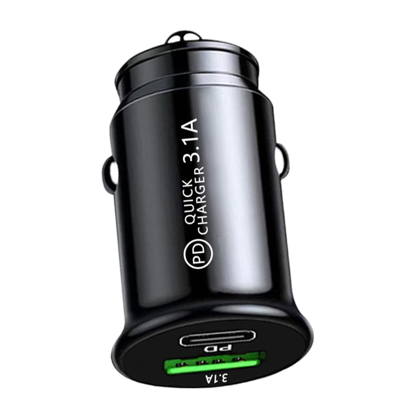 Caricabatteria Per Auto A Ricarica Rapida USB C, Adattatore Per Accendisigari, Adattatore Portatile USB Da A Due 3.1A, Presa Per Adattatore Per Accendisigari, Caricabatteria Per Auto A+C PD R