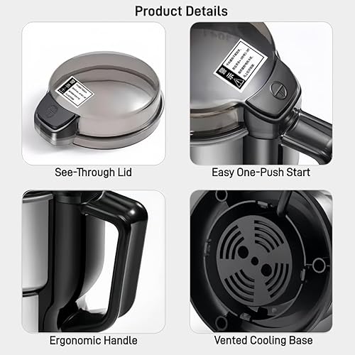 Miniatura 9 de Molinillo de café eléctrico, molinillo de especias de 400 W para polvo fino, molinillos de hierbas de granos de gran capacidad de 14 onzas con