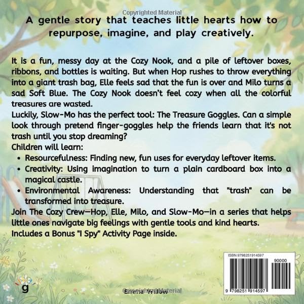 Recycling Book for Kids About Turning Trash Into Treasure: A Cozy Preschool Social Skills Story About Creativity, Reusing, and Big Feelings (COZY CREW ... Emotional Learning Books for Kids Ages 3-6) image 3