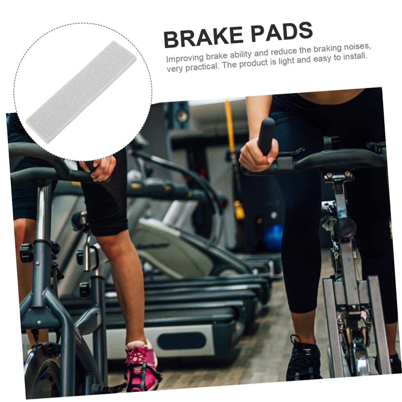 6pièces Plaquettes De Frein Feutre pour Vélo Lot pour Vélo Exercice Installation Rapide Matériau Résistant à Usure Et Antidérapant Compatible avec Équipements De Fitness