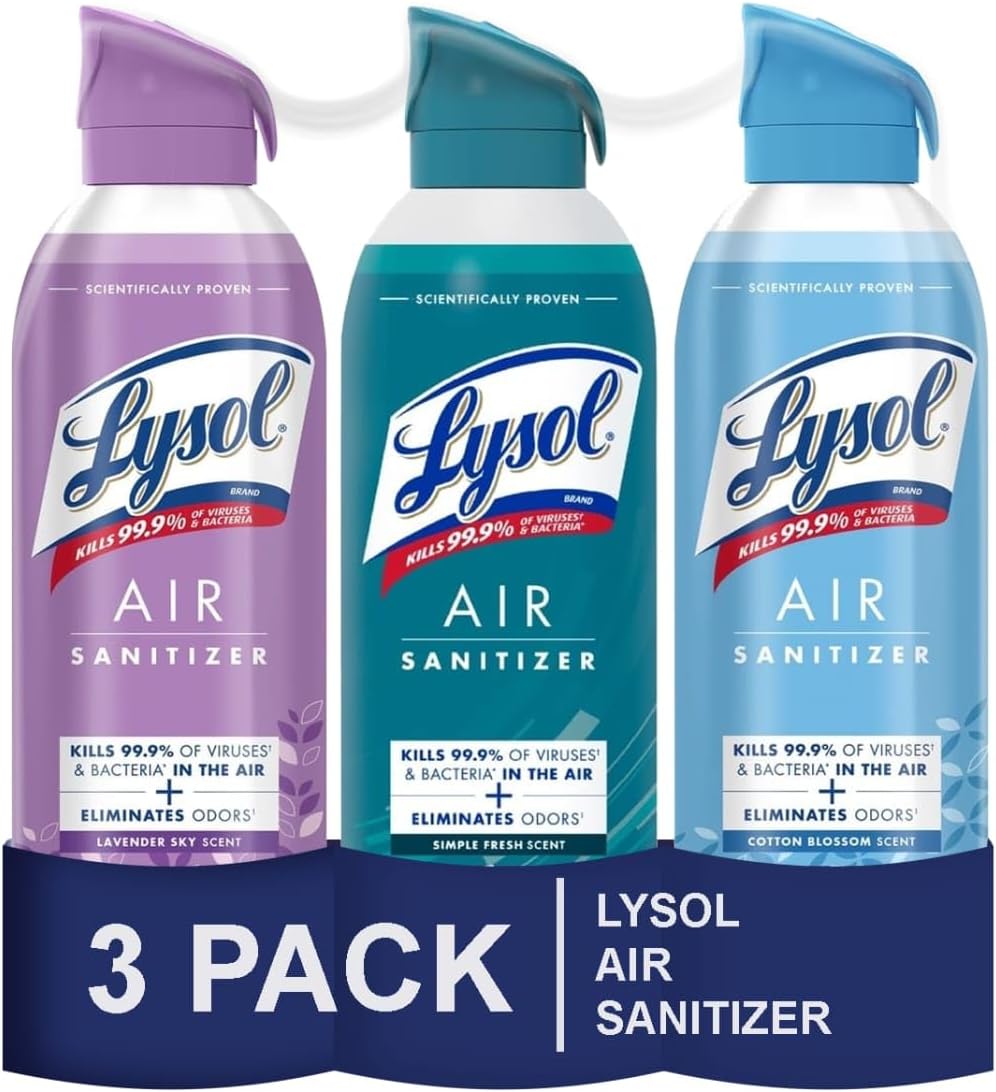Amazon.com: Lysol Air Sanitizer Spray, For Air Sanitization and Odor ...