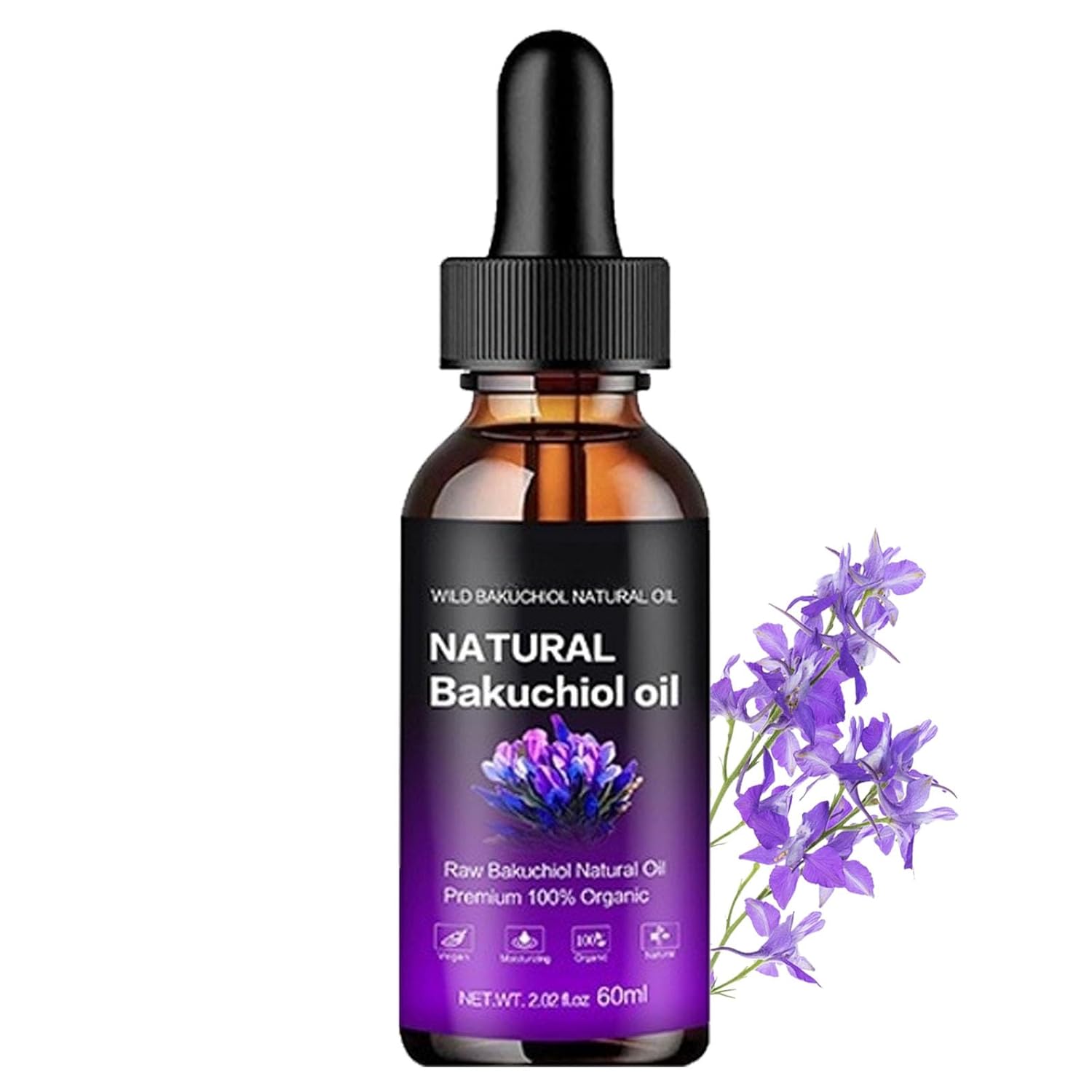 Organic Bakuchiol Oil, Natural Bakuchiol Oil for Face Anti-Aging, Reduce Fine Lines & Wrinkles, Improve Dullness Roughness, Moisturizing Skin, Lightweight Suitable for all Skin Types