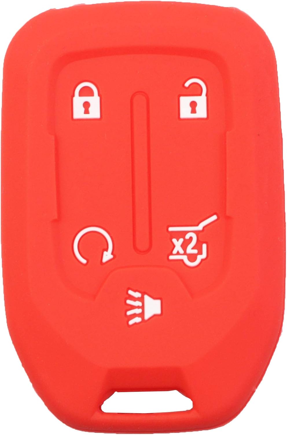 Btopars 2pcs Silicone 5 Button Smart Key Fob Cover Remote Keyless Entry Bag Compatible with GMC 2017 2018 2019 2020 Acadia 2018 2019 2020 Terrain 2019 2020 Sierra 13584502 Black Red