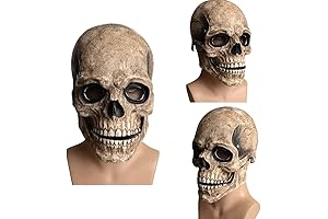 Skull Mask with Moving Jaw: The Spookiest Halloween Accessory