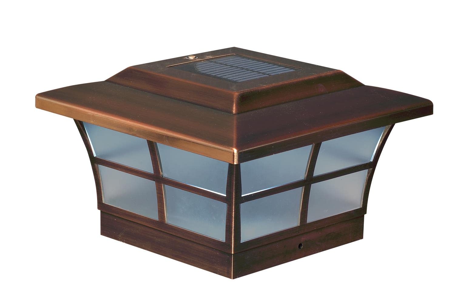 Classy Caps 6x6 Copper Plated Prestige Solar Post Cap Set of 2