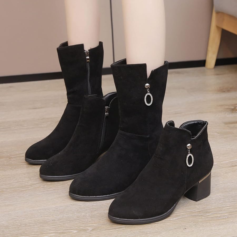 Damen Stiefel Ankle Boots Aus Wildleder Ankle Boots Wildleder