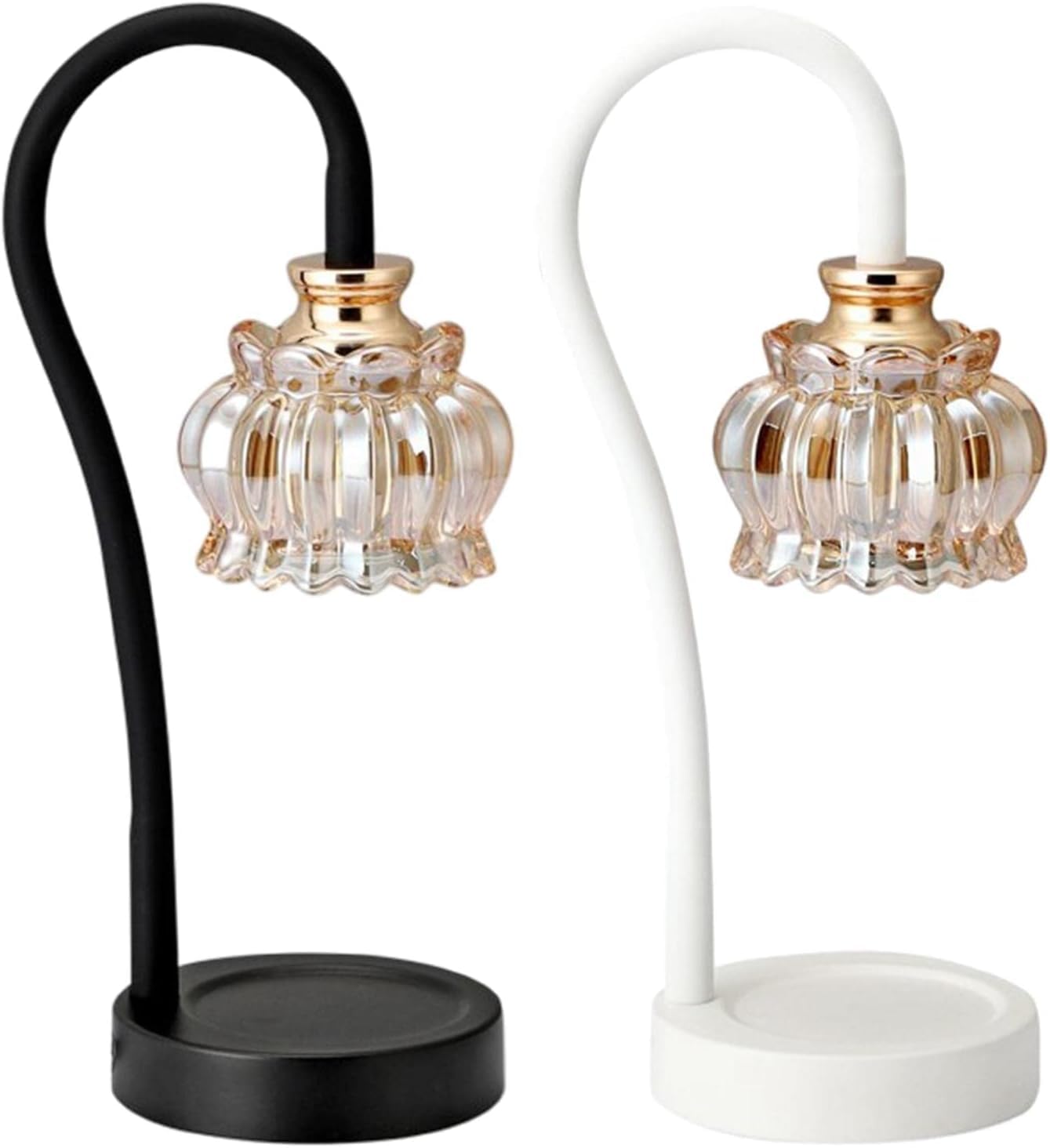 Lampada Scaldacandele Con Timer - 4 Livelli Luminosità, Luce Soffusa, Include 2 Lampadine GU10, Base Legno