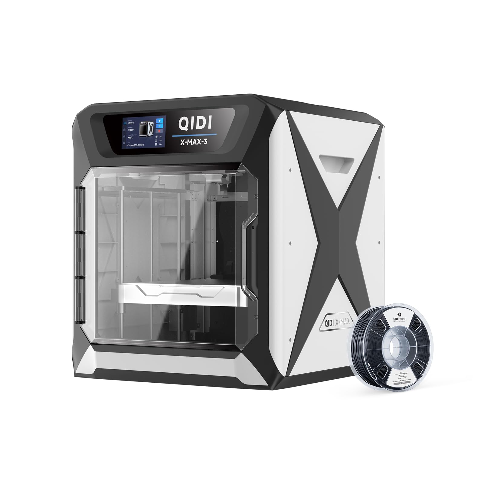 QIDI X-MAX3 3D Printer Bundle with QIDI PAHT-CF Filament Black 