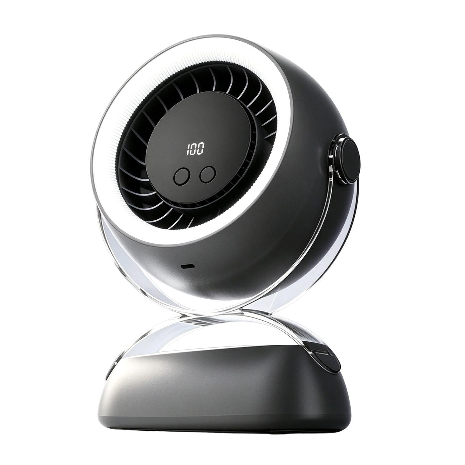 Ventilatore da Scrivania Ufficio Ricaricabile Con Luce E 100 Velocità