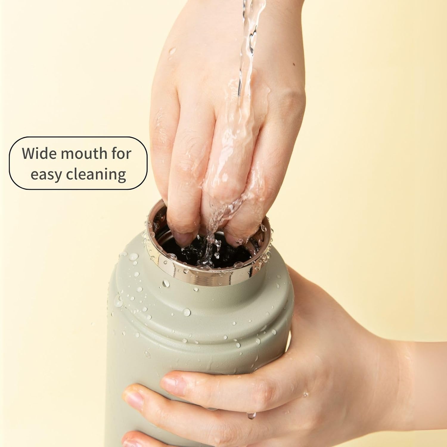 32 oz Insulated Tumbler with Handle – Stainless Steel Travel Mug, Leakproof Vacuum Bottle for Hot and Cold Drinks, Perfect for Work, Gym, or Outdoor Use (Mineral Brown) - Image 5