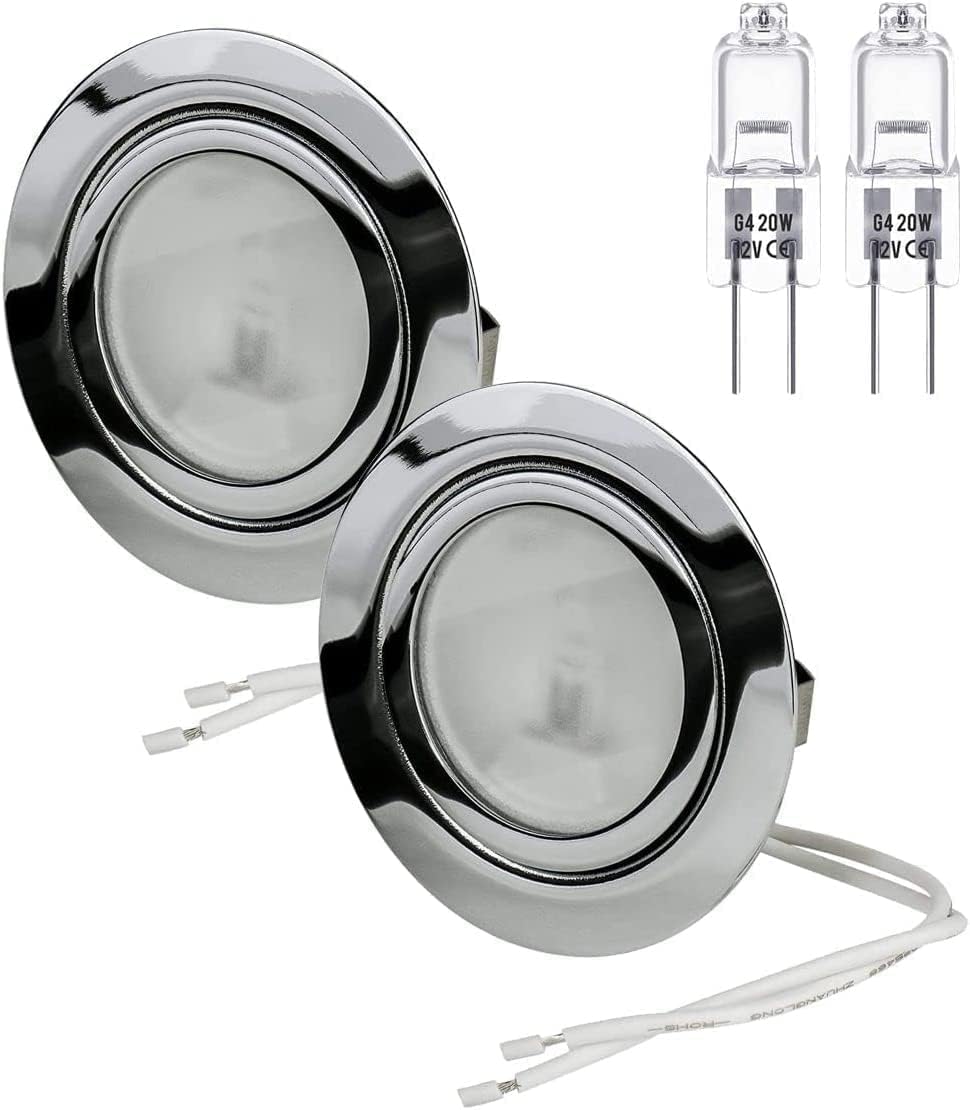 Lot De 5 Spots Encastrables Orientables Carrés Chromés Avec Ampoules LED 5W 12V (douille MR16) - Neufs