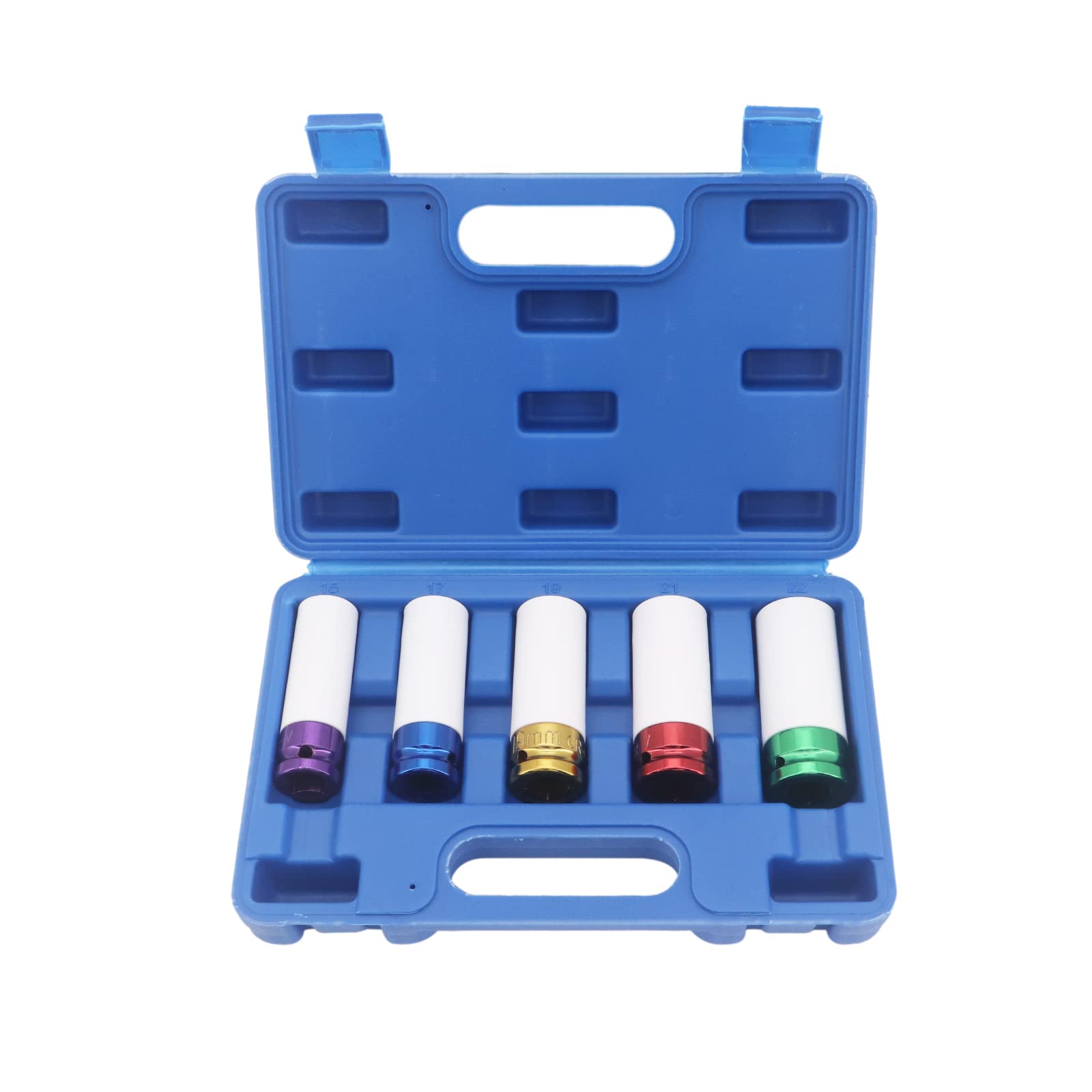 YuhtechWheel Socket Set 1/2 Rim Protect Sleeves Impact Socket Set Universal Impact Wrench Socket Set Auto Repair Tools