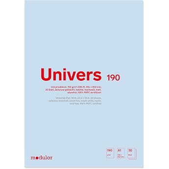 Universal Pad U190 190gsm 594x840mm for DIN A1 30 Sheets Blank