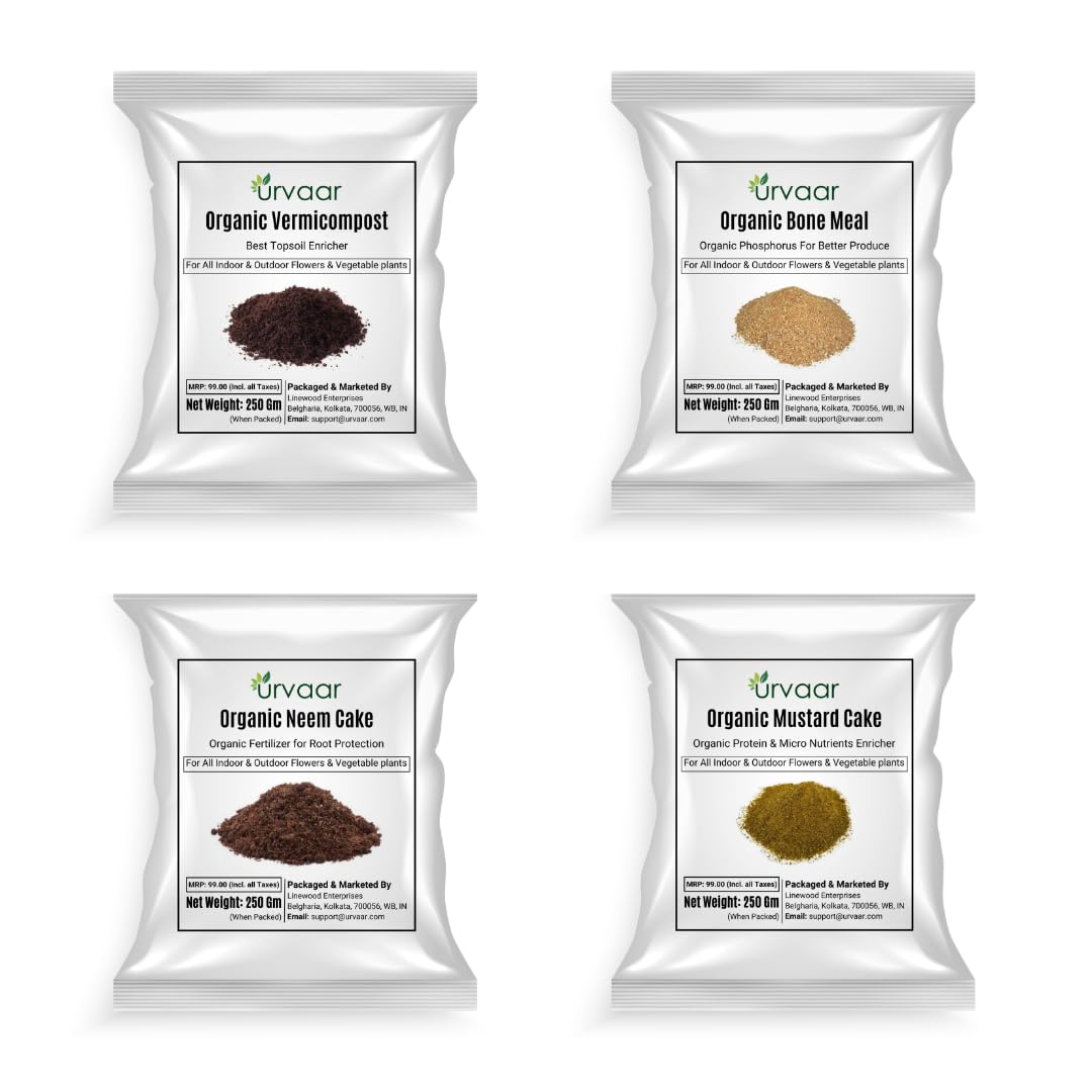 4 in 1 Organic Fertilizer Combo For Plants (1 kg) | Organic Fertilizer For house Plants | Vermicompost | Neem Cake | Bone Meal | Mustard Cake (B0CCMH7LW7) Amazon Price History, Amazon Price Tracker