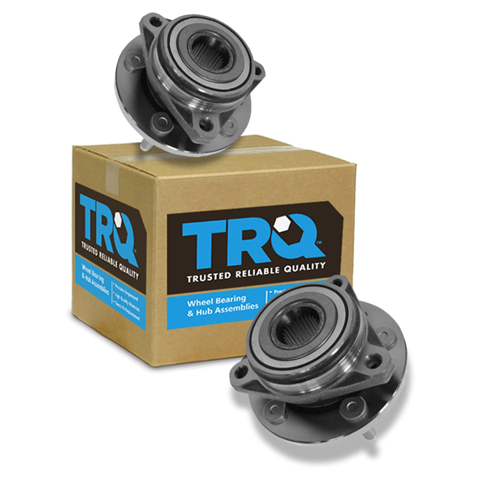 TRQ 2 Piece Front Wheel Bearing &amp; Hub Assembly Set
