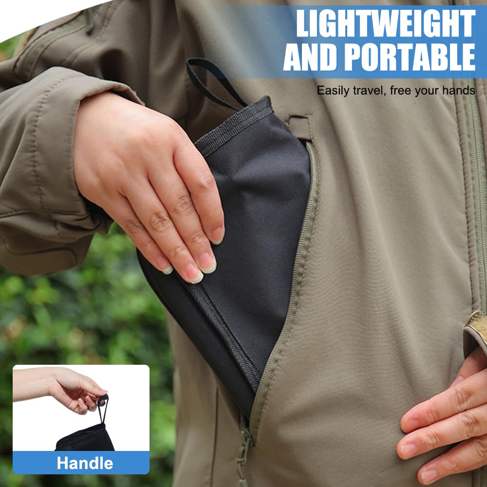 2 Stück Tragbarer Campinghocker Klappbar,33 x26.5 x31cm Camping Hocker,Leichter Angelhocker,Tragbarer Klapphocker mit Aufbewahrungsbeutel,für Angeln,Wandern,Garten,Grill,Strand