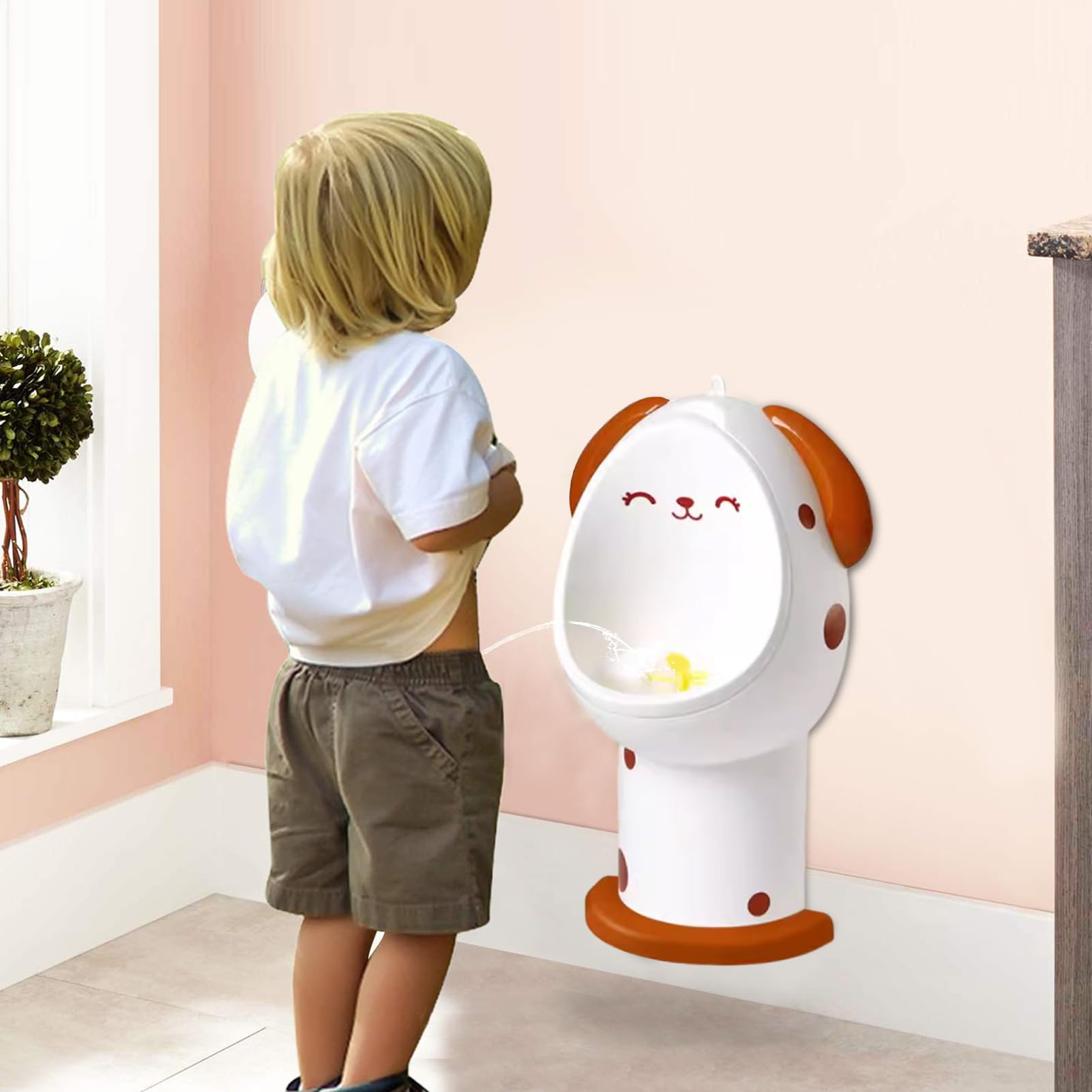 Addestramento per bambini | Vasino da addestramento per bambini | WC regolabile con animale pipì, orinatoio staccabile per bambini con mulino a mirante per bambini da 1 a 6 anni