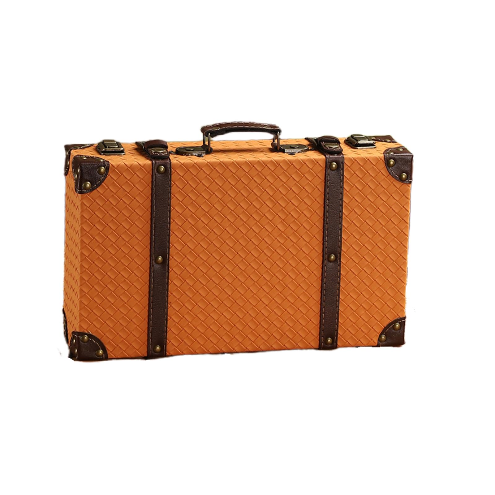 Organiseur vintage en cuir avec poignée pour ordonner la chambre