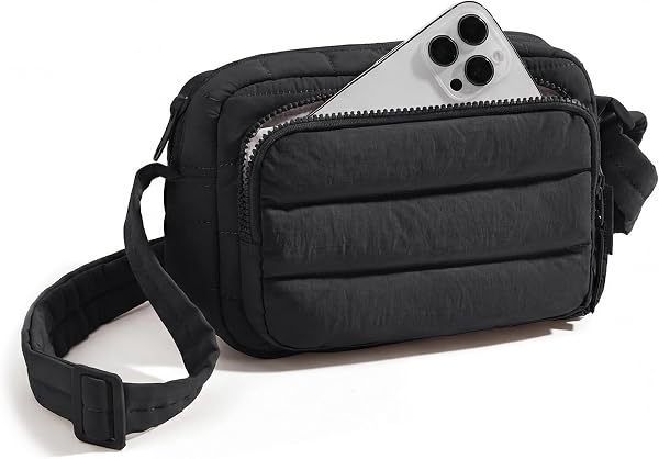 BAGSMART Crossbody Bags for Women, Puffer Crossbody Purses for Women with RFID Blocking Slots, Handbags Wallet Small Purse | Travel Purse, Small Crossbody, 3.4L Mini Purse, for Travel, Gym, Lightweight, Water-resistant - 1