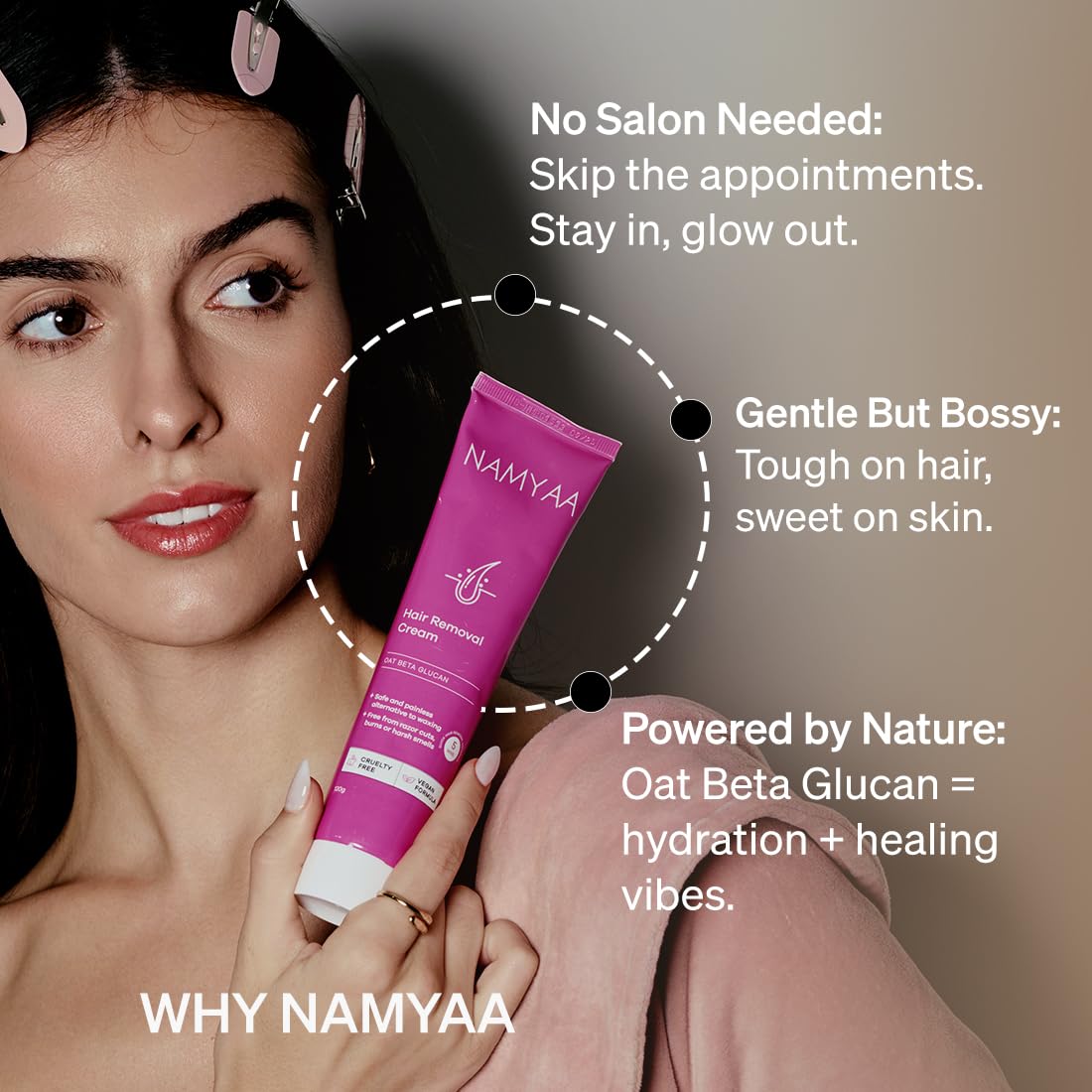 Namyaa Hair Removal Cream For Women 120gram | Suitable For Legs, Underarms, Bikini Line, Arms | Pack of 1 2