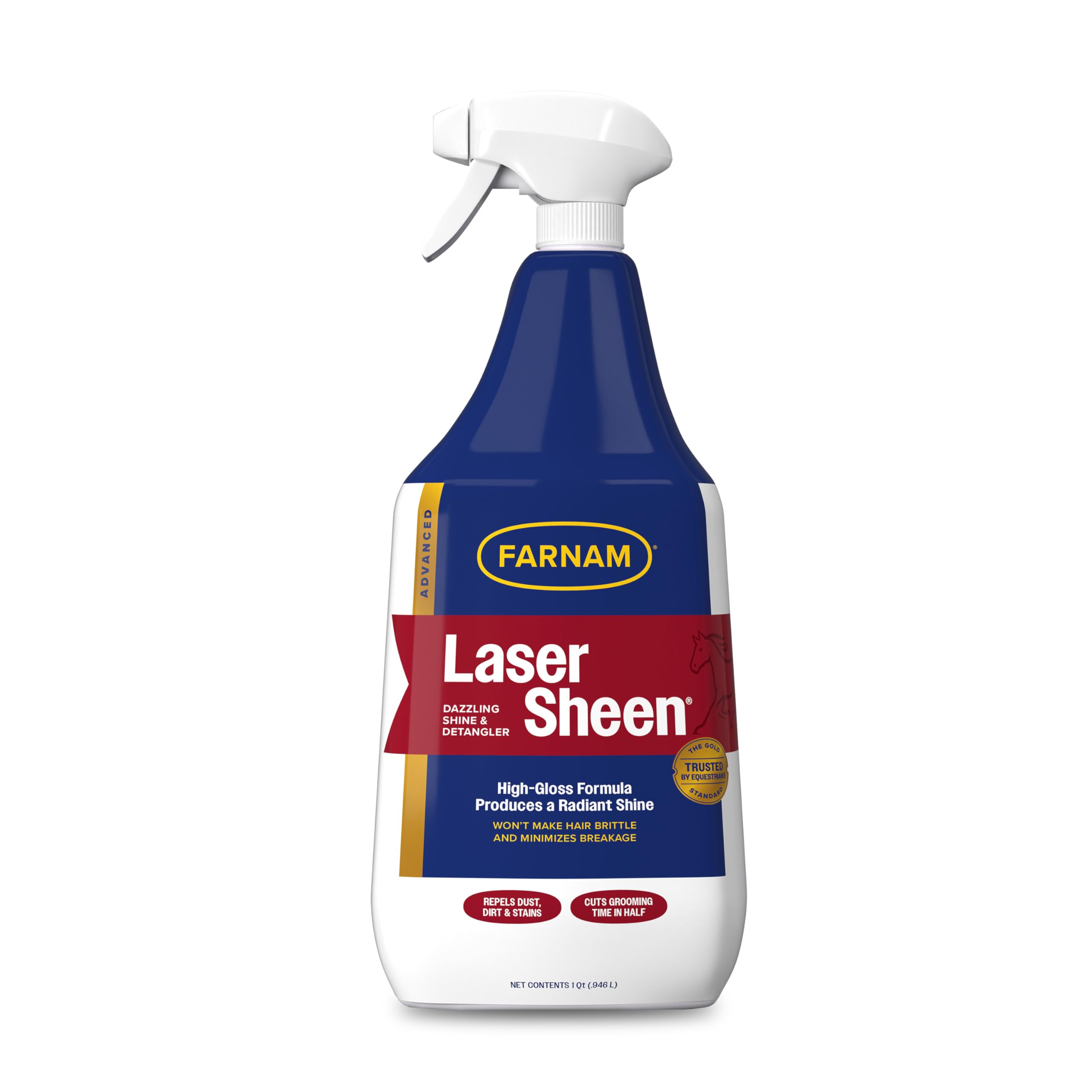 Farnam Laser Sheen Dazzling Shine and Detangler Spray | Reples Dust Dirt and Stains | Showring Shine Lasts A Week - 32 fl oz-image-5