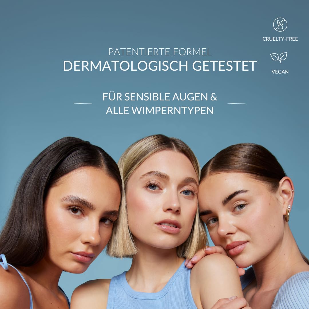 Fleeky Lash Lifting Set – Lifting per ciglia con cuscinetti in gomma – fino a 6 settimane di slancio espressivo senza piegaciglia – delicato e semplice – Made in EU