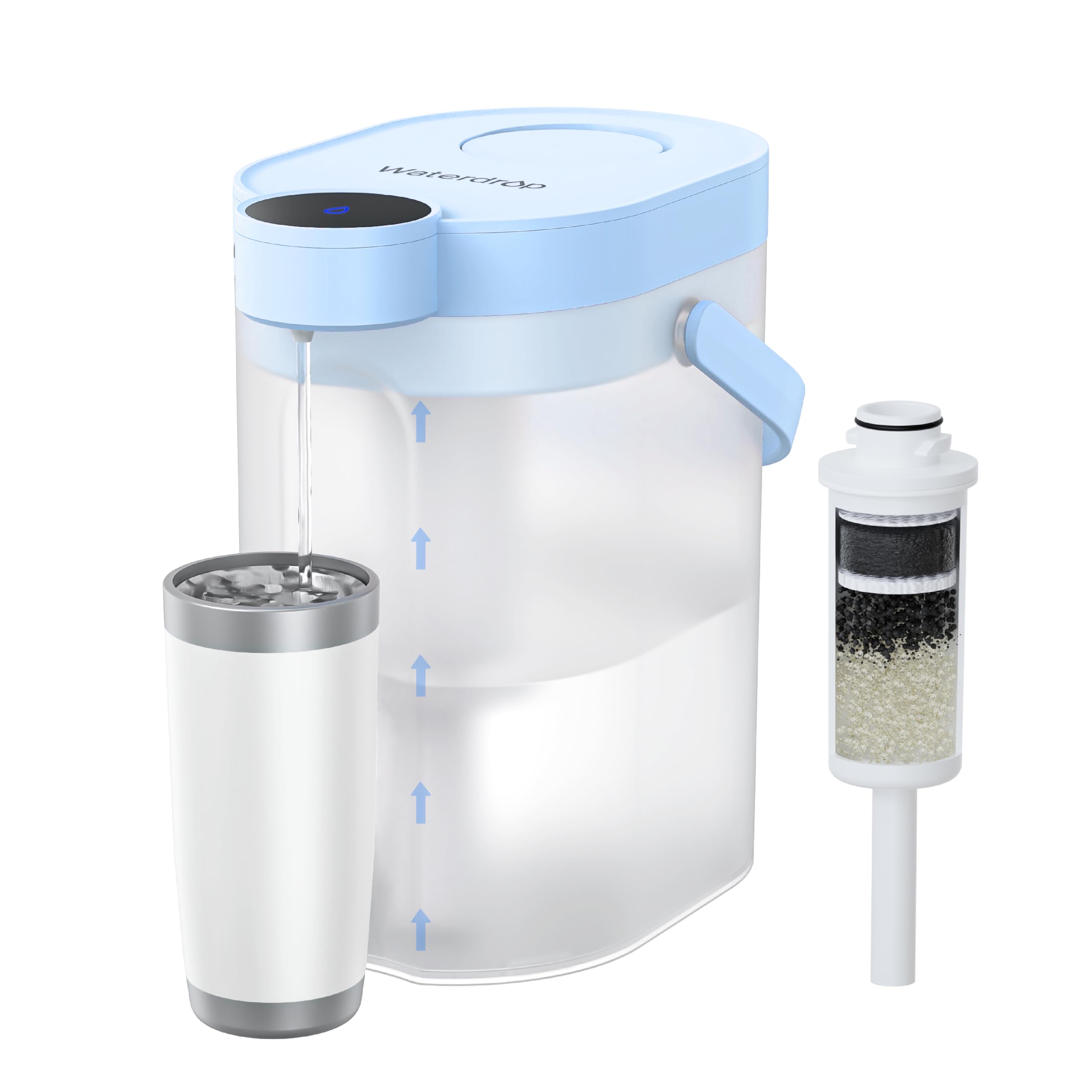 Waterdrop Instant Jarra Filtradora de Agua (4L), WD-ED06W Jarra Eléctrica con Filtro de Agua, Dispensador Filtro de Agua, Reducir 20+ Sustancias, Preserva Minerales (Filtro: WD-EWFS) — view 10