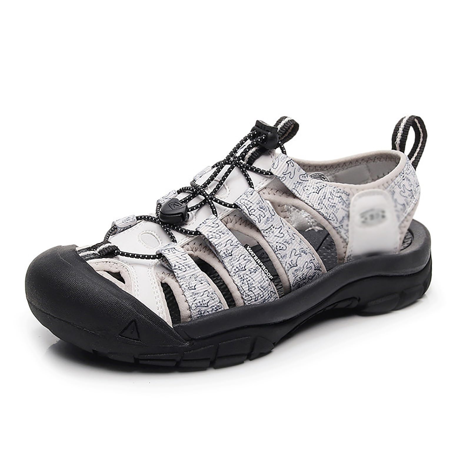 Herren-Wandersandalen mit geschlossener Zehenpartie, Wandersandalen, Wassersandalen, Sport und Outdoor, verstellbarer Komfort, leichte, atmungsaktive Trekking-Sportschuhe for den Sommer und Strand ( C