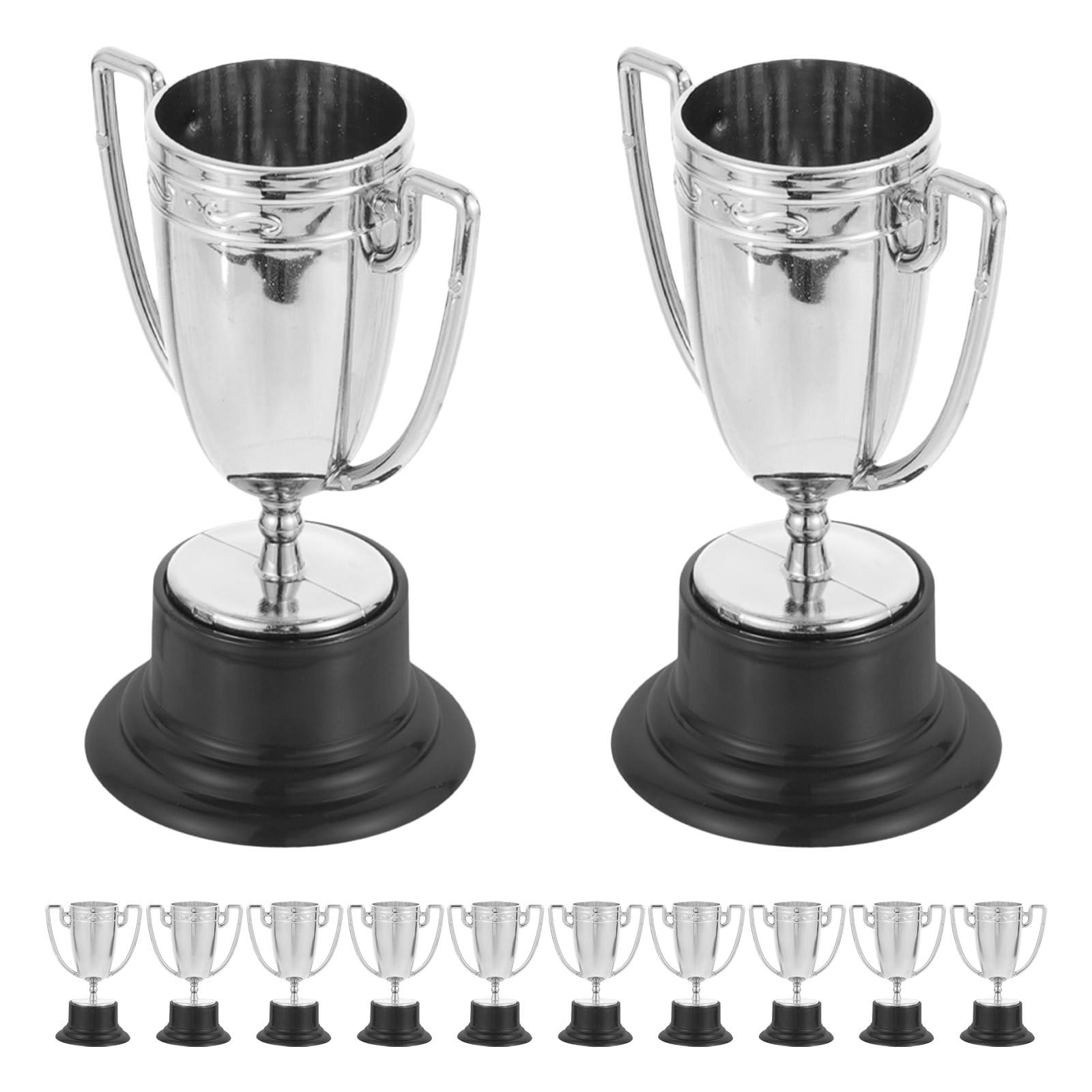 INOOMP 20 Copas de de Oro, pequeñas Copas de plástico para competiciones Deportivas, premios para Fiestas, premios para aulas, Suministros de Oficina.