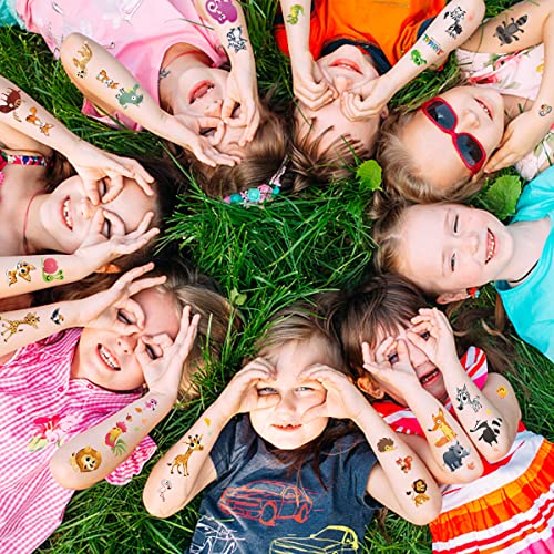 Tatoeage voor kinderen, 20 vellen dieren-tattoos, dieren-tattoos, tijdelijke tatoeages, zelfklevende tatoeages, kindertattoos, stickers voor safarifeestjes, kinderverjaardag, jongens en meisjes - Image 4