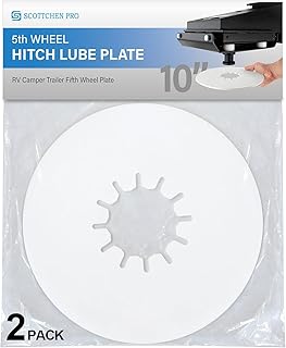 5th Wheel Hitch Lube Plate 10in RV Camper Trailer Fifth Wheel Plate - 2Pack
