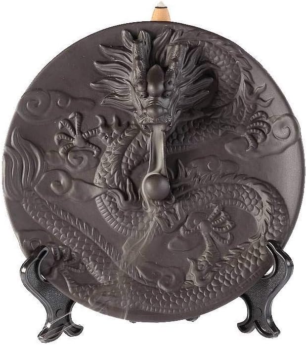 Lachineuse Chinese Dragon Incense Fountain, Brown, 24x24x15cm - Image 5