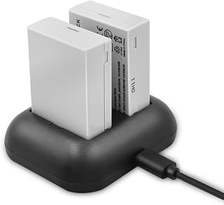 LP-E8 Battery and Rapid Dual Charger for Canon EOS Rebel T3i T2i T4i T5i, EOS 550D 600D 650D 700D, Kiss X4 X5 X6 X6i X7i LC-E8E Digital Camera (2-Pack 1800mAh)